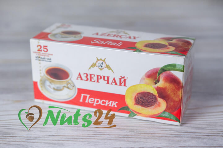 Чай Азерчай чёрный аром. персик 25 пак.