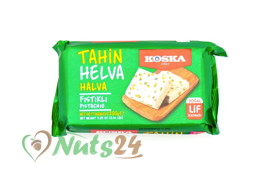 Халва турецкая кунжутная с фисташкой "Koska" 200 гр